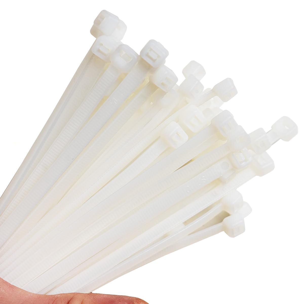 ERKO Cable Ties White 160 x 2,5 mm Small 100 Pieces I Chemical Resistant I 18lbs Tensile Strength I Professional Clear Zip Tie Wraps I Indoor and Outdoor use I Cable Managment