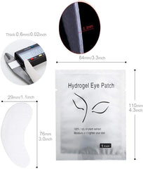 Chargenyang Under Eye Gel Pads Eyelash Extension Pads Lint Free DIY False Eyelash Lash Extension Makeup Eye Gel Patches Pack (50 Pair)