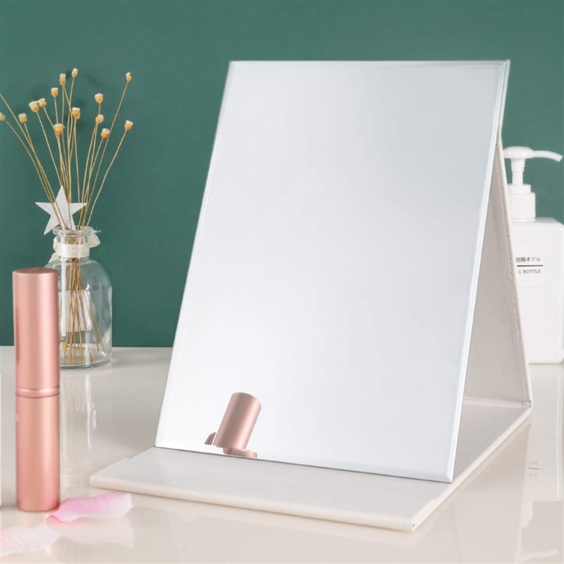 Zcooooool Mirror Large Portable Super HD Mirror Makeup Mirror Multi Stand Angle Hand Free/Handheld/Tabletop Foldable Mirror 8.27X5.9 Inch