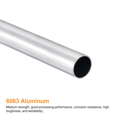 sourcing map 6063 Aluminum Round Tube 19mm OD 17mm Inner Dia 300mm Length Pipe Tubing 2 Pcs