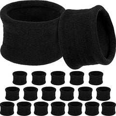 20 Pieces Large Cotton Stretch Hair Ties Bands Rope Ponytail Holders Headband Hair Bands Accessories for Thick Heavy or Curly Hair(Black)