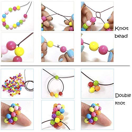 WONDERFORU Children DIY Beads for Jewellery Bracelet Necklaces String Making Kit, Friendship Bracelets Art Craft Kit for Girls Kids, 24 Colors