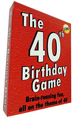 The 40th Birthday Game - amusing little gift or present idea for anyone turning forty. Fun as a 40th birthday party icebreaker.