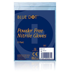 Blue Dot Non-Sterile Nitrile Powder Free Gloves, Medium