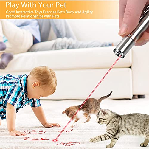 YYCAT Cat Toys for Indoor Cats Kittens,7 in 1 Function,Rechargeable Interactive Cat Toy Wand with a Free Toy Mouse