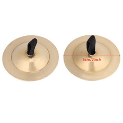 Belly Dance Finger Cymbal Brass Zills Musical Yoga Bell Chimes Instrument Dancing Accessory One Pair For Children Boys Girls