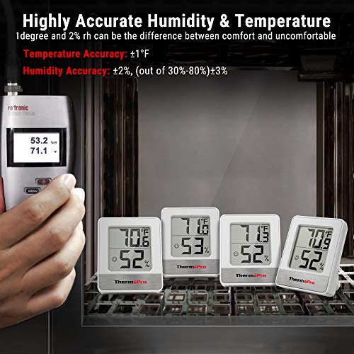 ThermoPro TP49-3 Digital Room Thermometer Indoor Hygrometer Mini Temperature Monitor Humidity Meter for Home Office Air Comfort Thermo Hygrometer