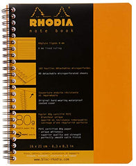 RHODIA 193468C - Spiral Notebook (Full Binding) Orange Notebook - A5and - Ruled - 160 Detachable Pages - Clairefontaine Paper 80 g/m - Soft and Resistant Coated Card Cover - Classic