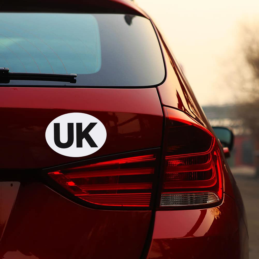 Onarway UK Magnetic Car Stickers for Europe, Fully Magnetic UK Stickers for European Roads, Pack of 2 Self Adhesive Magnet UK Plate Stickers, Easy to Attach and Remove without Scratching