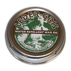 Altberg Leder Gris Water Repelling Leather Boot Wax Oil - Waterproofing for Brown Military Boots 40g Tin