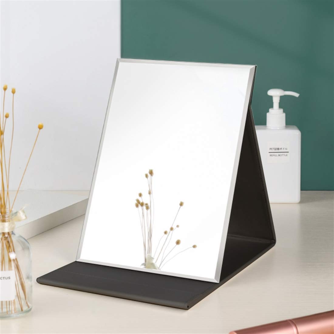 Zcooooool Mirror Large Portable Super HD Mirror Makeup Mirror Multi Stand Angle Hand Free/Handheld/Tabletop Foldable Mirror 6.9X4.9 Inch