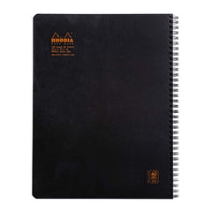 RHODIA 19300C - Spiral Notebook (Full Binding) Black or Orange Notebook - A4and - Small Squares - 160 Detachable Pages - Clairefontaine Paper 80 g/m - Soft and Resistant Cover - Classic