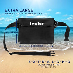 ivoler Waterproof Pouch Bag, 2 Pack Universal Waterproof Case Dry Bag for Beach,Swim,Boating,Kayaking,Hiking,Protects Iphone Phone, Camera, Cash, Document from Water, Sand, Snow.(BlackandBlack)