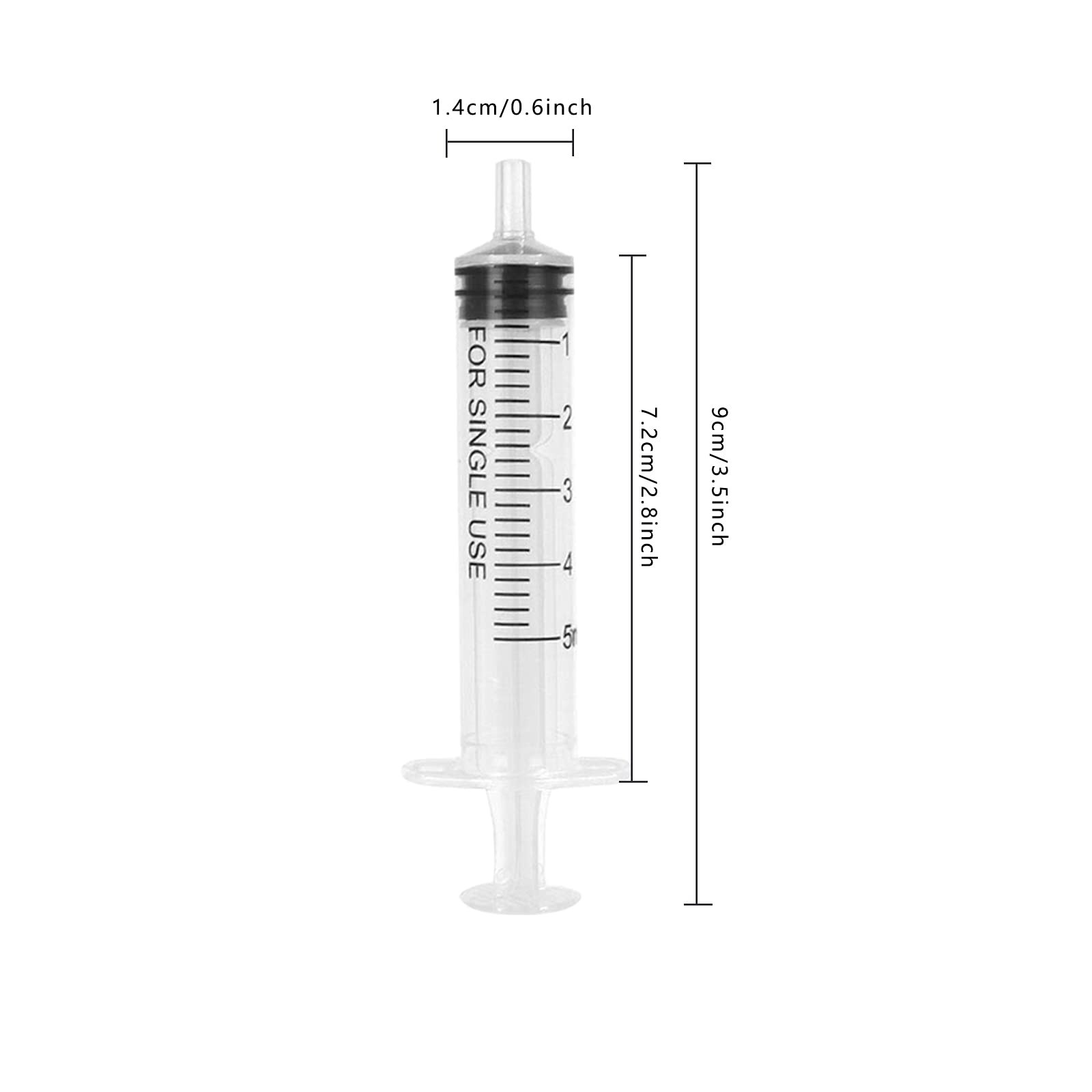 10PCS 5ML Plastic Syringes Measuring Syringe No Needle Syringe Reusable 5ML Syringes Sterile Colostrum For Scientific Lab Baby Medicine Dispensing Liquid Measuring Watering Pet Feeding Glue Applicator