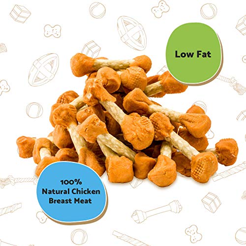 Good Boy - Chewy Chicken Dumbbells - Dog Treats - Made with 100% Natural Chicken Breast Meat - 100 g ℮ - Low Fat Dog Treats - Case of 8