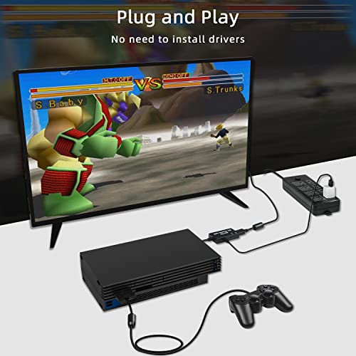 Mcbazel PS1/PS2 To HDMI Adapter,Multifunctional HDTV HDMI Cable Adapter for PS1/PS2