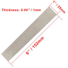 Nickel Anode-1 Inch X 6 Inches X 0.04 Inch（19 GA）99.6% Pure Nickel Electrode Sheet For DIY Nickel Plating And Nickel Electroplating, High Purity Nickel Anode