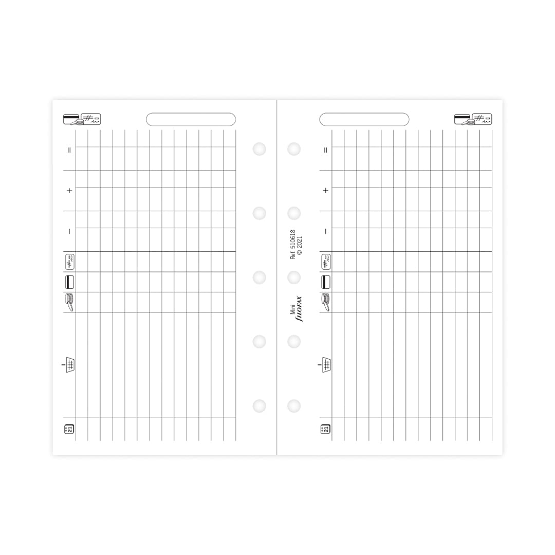 Filofax Mini Finances,67mm x 105mm