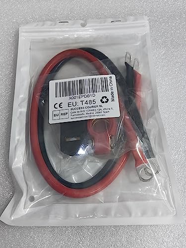 GTIWUNG 2Pcs 12V Battery Cables Red and Black, Battery Inverter Cable 50cm, Auto Battery Leads 5AWG 16mm² with Ring Terminals Copper Flexible Wire and 1 Pair Battery Quick Release Connectors