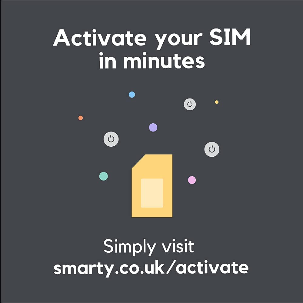 SMARTY 5G/4G Data Sim, Data Deals Unlimited Calls and Texts, NO Credit Checks, NO Contract, Pay when you Activate SIM