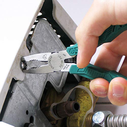 ENGINEER screw removal / extractor gripping pliers (combi style) , with unique non-slip jaws for quickly extracting damaged / stuck screws. pz-58 GT neji-saurus (green grips)