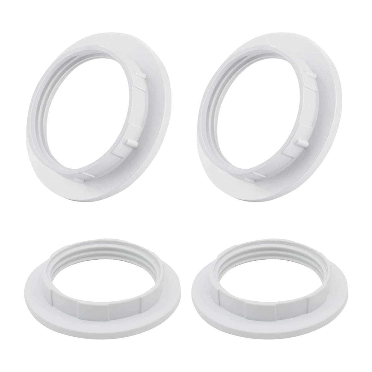 4pcs Lamp Shade Reducer Ring E14 Converter,E14 Lamp Shade Adaptor Rings Light Shade Reducer Ring,Lampshade Ring Converter,Light Fitting Lampshade Washer Adaptor Converter for Light Fixture(White)