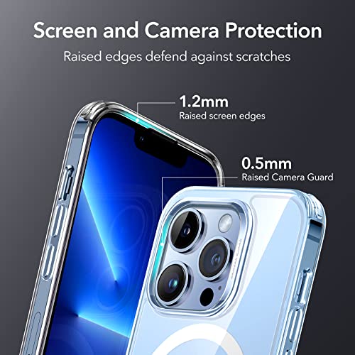 ESR for iPhone 13 Pro Max Case, MagSafe Phone Case Compatible with iPhone 13 Pro Max, Magnetic Wireless Charging, Reinforced Drop Protection, Scratch-Resistant Back, Classic Series, Clear