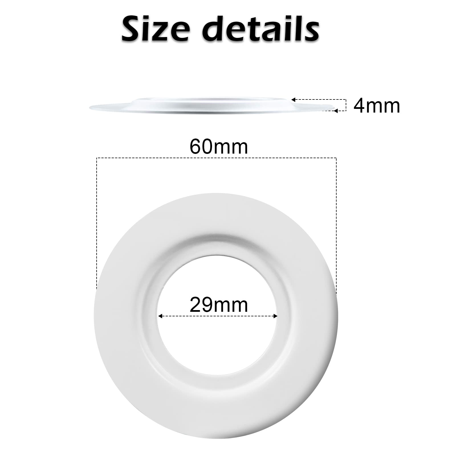 LEGELITE 2 Pack Metal Lamp Shade Reducer Ring, E27/E14 Light Fitting Lampshade Washer Adaptor Converter, Retainer Rings for Light Fixture (White)