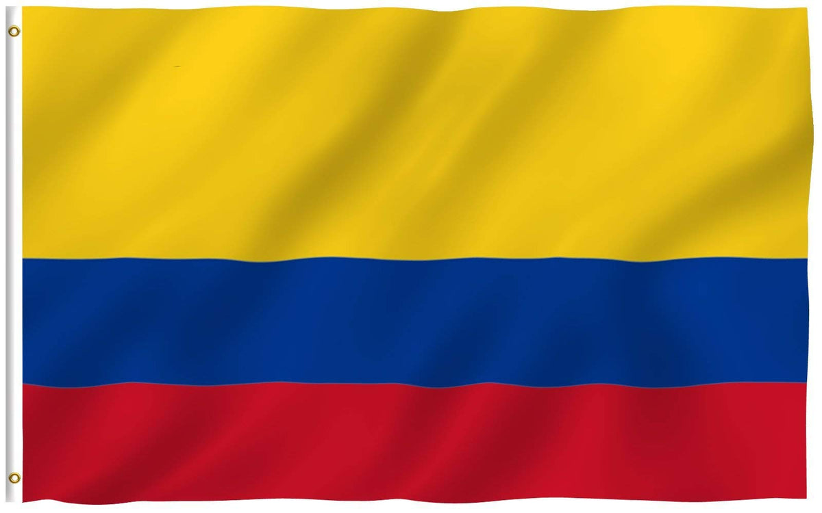 ANLEY Fly Breeze 3x5 Foot Colombia Flag - Vivid Color and UV Fade Resistant - Canvas Header and Double Stitched - Colombian National Flags Polyester with Brass Grommets 3 X 5 Ft