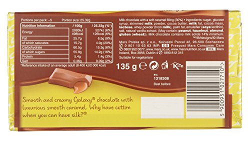 Galaxy Smooth Caramel & Milk Chocolate Bar 135g