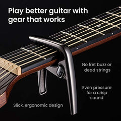 Performance Guitar Capo for Acoustic Guitars and Electric Guitars: Built to Last, no Fret Buzz - Perform with this Stylish Capo for Guitars with Confidence