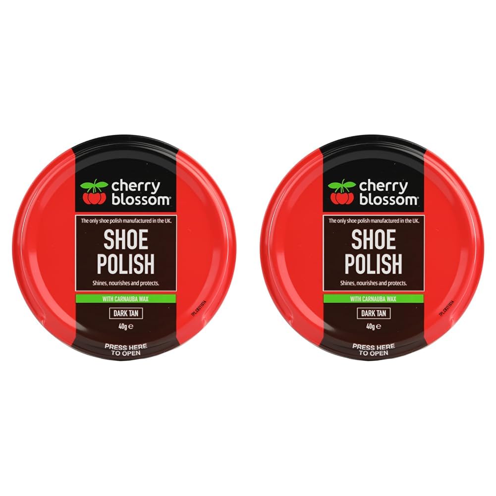 Cherry Blossom Shoe Polish Dark Tan 40g