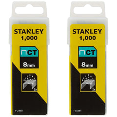 Stanley 1-CT305T 8mm Flat Narrow Crown Staples (1000 Pieces) (Pack of 2)