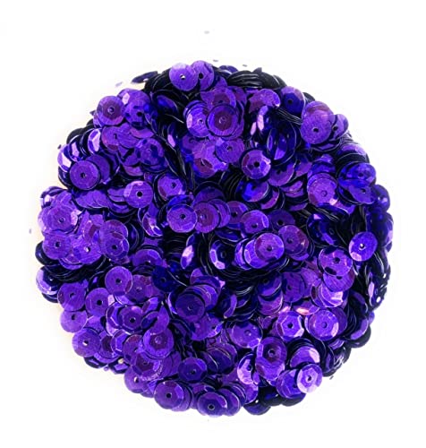 Angel Malone 15g (±) 1200 pcs. 6-7mm in Diameter Premium Quality Cup Sequins DIY Arts Crafts Making - UK SELLER (Indigo)