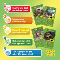 Top Trumps Dinosaurs Classics Card Game, Discover interesting facts in this educational packed game including the killer rating for a Tyrannosaurus Rex, makes a great gift for ages 6 plus