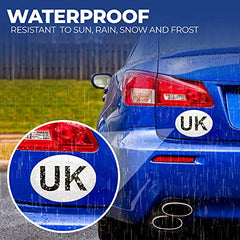 1 or 2 UK Car Stickers for Europe UK Stickers for Car Vinyl GB UK Car Sticker - Regulation Size - Weather Resistant (1)