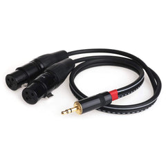 NANYI XLR Splitter Cable, Microphone Cable XLR to XLR Patch Cables, 3-Pin XLR Male to Dual XLR Female Y Cable Adaptor mic Cable DMX Cable Patch Cords with Oxygen-Free Copper, (0.5 Meters /1.6Feet)