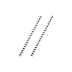 sourcing map 5mm x 100mm 304 Stainless Steel Solid Round Rod for DIY Craft - 2pcs