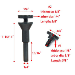 scottchen PRO Mounting Mandrel 3/8 inches & 1/4 inches Arbor Hole for Type 1 Cut-Off Wheel 1/4 inches Shaft for Die Grinder Rotary Tool - 1 Pack