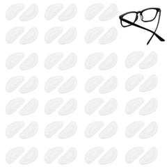 VEGCOO 26 Pairs Silicone Glasses Nose Pads, Anti-Slip Glasses Grips Replacements Nose Pads, White(C)