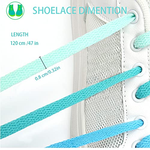 WanderGo 20 Pairs Colored Shoe Laces Flat Shoelaces, Multipack Shoestrings for Sneakers Skate Shoe Laces Boots Sport Shoes, Durable Replacement for Athletic Shoe Laces, 120cm/47inch, 20 Colors