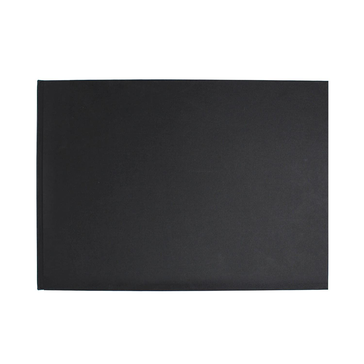 Artway Studio Casebound Sketchbook - 92 Sides (46 Pages) of 170gsm Paper - Hardback Sketch Book, Black, A4 Landscape