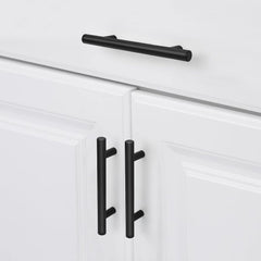 LONTAN 1 Black Kitchen Handles 160mm Kitchen Door Handles Black Handles for Drawers Drawer Pulls Black Kitchen Cupboard Handles Wardrobe Drawer Handles Vintage Stainless Steel Handles