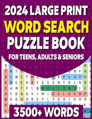 2024 Word Search Puzzle Book: Large Print Wordsearches For Adults, Teens and Seniors including 200and Themed Puzzles and 3500and Hidden Words (Word Search Book For Adults)