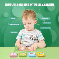 Talking Flash Cards for Toddler Toys for 2 3 4 5 6 Year Old Baby Girls Preschool Learning Resources Sensory Toys for Autism Educational Montessori Toys with 224 Words Interactive Gifts For Kid Age 2-6