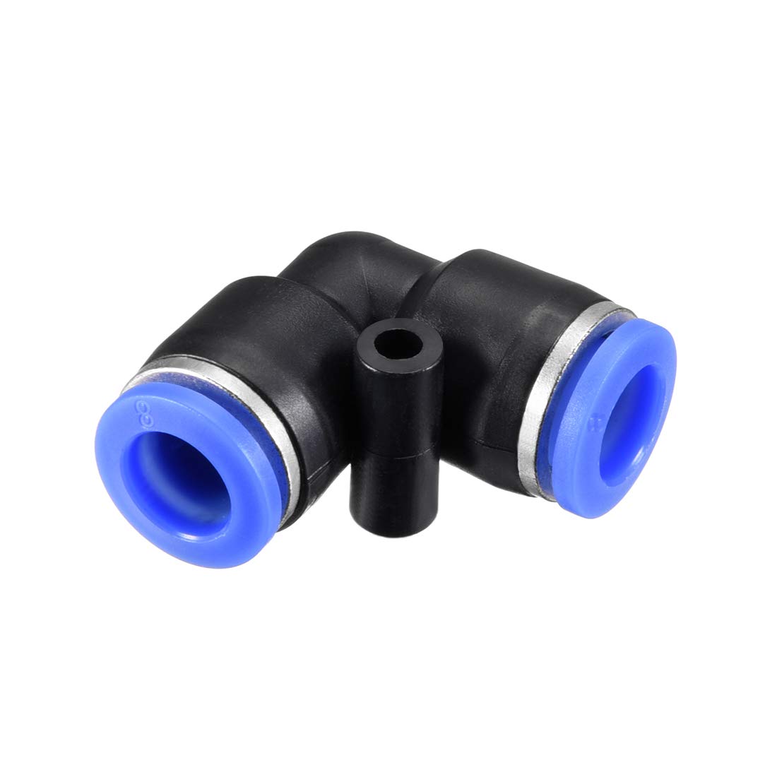 sourcing map Plastic Elbow Push to Connect Tube Fitting 8mm Tube OD Pneumatic Air Push Fit Lock Fitting Blue 10pcs