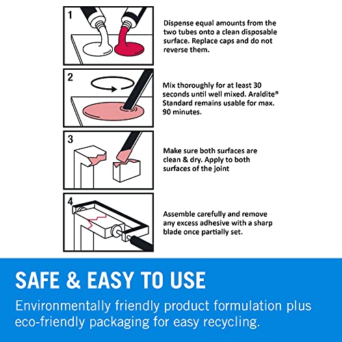 Araldite ARA-400001 Standard Epoxy, Colour May Vary, 15ml