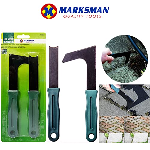 NTI 2Pc MARKSMAN Weed Removers   Patio Hand Tools Set Paving Garden Slab Grooves Deweeder Moss DIY Cleaning Stones Bricks Outdoor Stairs Home UK FREE P&P, Black & Green