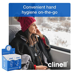 Clinell Antimicrobial Hand Wipes - Sanitising Wipes, Ideal for Travel - Dermatologically Tested, Kills 99.99% of Germs - Pack of 100 Sachets