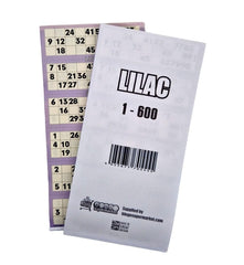 Bingosupermarket Bingo Tickets 600 Pad 6 To a Sheet 1-90 Perforated (Lilac)